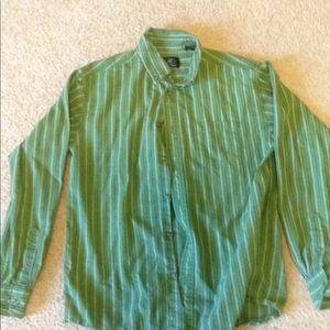 First Wave size 14 striped button down shirt